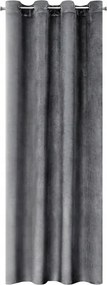 Velúr függöny grafit félmatt karikák Eurofirany