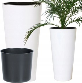 Kerek virágtartó matt 15cm-es virágtartó betéttel távtartó betét