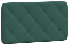sötétzöld bársony fejtámla párna 90 cm
