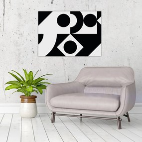 Üveg kép - Geometriai absztrakció N⁰1 (70x50 cm)