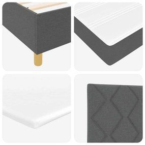 Box Spring ágy matracmal Sötétszürke 160 x 200 cm szövet