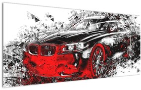 Kép - Festett autó akció közben (120x50 cm)
