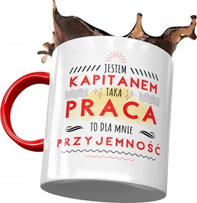 Piros Bögre Kapitánynak Munka Öröm Nyomtatott Fotóval