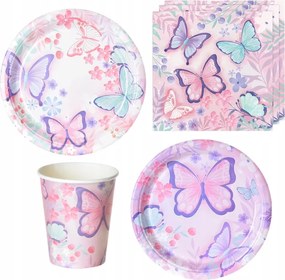 Szülinapi bögre szett tányér 18 23 cm szalvéta pillangók Pillangó Gyerek