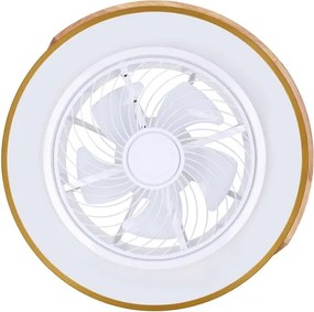 Brilagi - LED dimmelhető lámpatest ventilátorral LED/38W/230V 50 cm kék/tölgy + távirányító