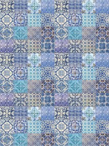 Fotótapéta Csempe Geometrikus Virágok vinil mozaik 184x254 +ragasztó