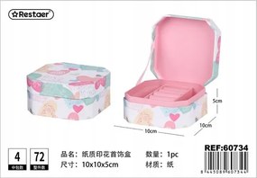 Ékszertartó doboz mintával 10x10x5cm