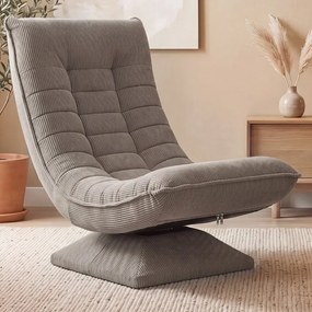 ABERDEEN CORD napozó fotel, bordázott huzat, 87×60×105 cm, szürkésbarna (taupe) Casaria