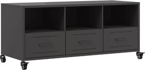 vidaXL fekete acél TV-szekrény 100,5 x 39 x 43,5 cm