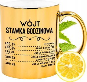 Prémium Arany Csillogó Bögre Ajándék Nyomtatott Fotóval