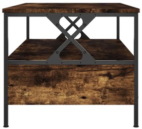 füstös tölgy színű szerelt fa dohányzóasztal 100 x 51 x 45 cm