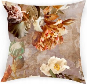 Párnahuzat 40x40 Virágok Barna 7414