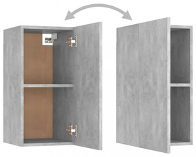 7 db betonszürke szerelt fa TV-szekrény 30,5 x 30 x 60 cm