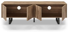 Natúr színű TV-állvány diófa dekorral 160x51 cm Laila – Marckeric