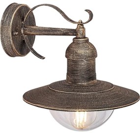 Brilagi - Kültéri fali lámpatest MOLDE 1xE27/60W/230V IP44 bronz/patina