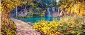 Kép - Plitvicei-tavak, Horvátország (120x50 cm)