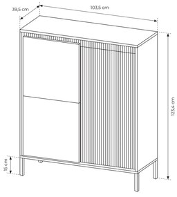 LM SENSO A3D komód - fekete