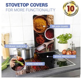 Edzett üveg tűzhely fedőlap szett 2 db-os 30x52 cm Spices – Wenko