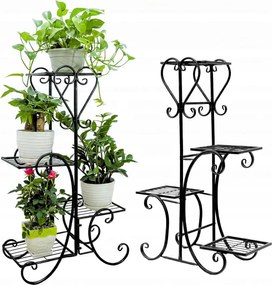 Virágágyás Állvány Fém Álló Loft Növény Könyvespolc 79 CM