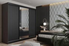 Malani 200 Tolóajtós Szekrény 200cm, Grafit