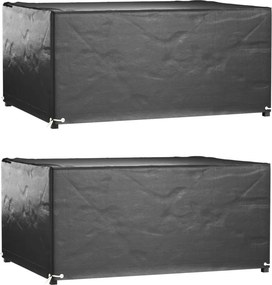 vidaXL 2 db téglalap alakú kerti bútorhuzat 8 fűzőlyukkal 180x135x80cm