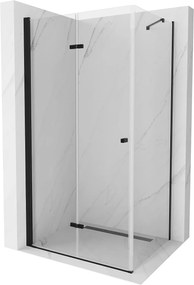 Mexen Lima  Zuhanykabin Csukló ajtóval  100 x 120 cm,  átlátszó üveg, fekete  - 856-100-120-70-00 Csukló ajtós