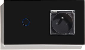 1K Wifi Érintőkapcsoló Fürdőszobai Hermetikus Aljzat IP44 Fedéllel