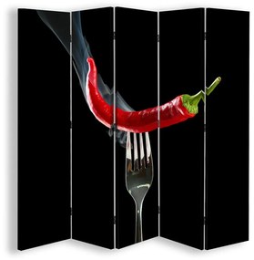 Gario Paraván Chili paprika villán Méret: 180 x 170 cm, Kivitelezés: Klasszikus paraván