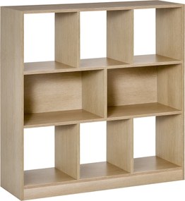HOMCOM 3-Szintes Könyvespolc Tárolópolc Iroda Kialakításához Tölgy 97.5 x 30 x 100 cm | Aosom