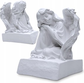 Angyalka Alvó Dekoráció Ajándék gipsz figura Áldozás fehér