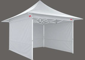 Acél gyorsan összecsukható 3 × 3 m-es sátor meghosszabbított tetővel, Fehér