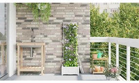 Kertész cserép rácsos változattal Fehér 40 x 40 x 125,5 cm PP