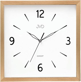 Jól Olvasható Négyzet Alakú Csendes Fa Falióra Jvd NS24020.68 30 cm