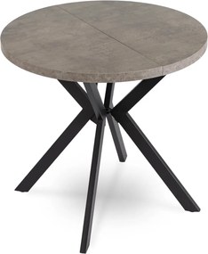 DORIAN asztal 80–160 cm, beton/fekete