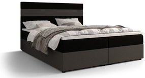 Franciaágy Boxspring 160 cm Locos (sötétbarna + sötétszürke) (matraccal és tárolóhellyel). 1056127