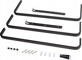 Fürdőszobai Törölközőtartó Fali Akasztó 60cm Fekete