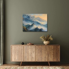 Kép - Festett hegyi táj (70x50 cm)