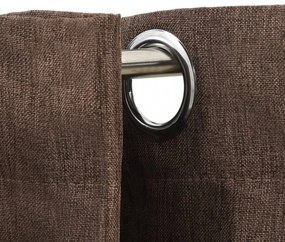vidaXL 2 db tópszínű vászonhatású sötétítőfüggöny 140 x 245 cm