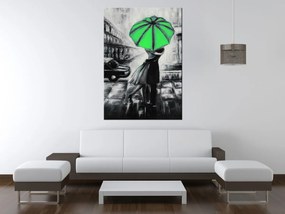 Gario Kézzel festett kép Zöld csók az esoben Méret: 120 x 80 cm