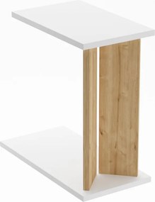 Lun dohányzóasztal, zafír tölgy-fehér, 25 cm