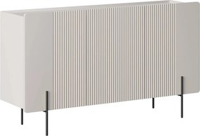 Malmi háromajtós komód 150 cm - kasmír / fekete lábak