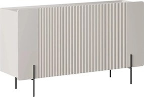 Malmi komód 150 cm háromajtós - kasmír / fekete lábak