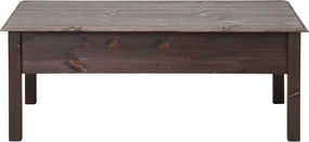 Linda sötétbarna 2 fiókos dohányzóasztal masszív fenyőfából - Støraa