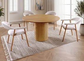 Lagos D Raven étkezőszék világosbézs/tölgy