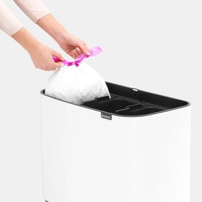 Fehér acél érintésre nyíló szelektív szemetes 33 l Bo Touch Bin – Brabantia