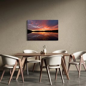 Kép - Naplemente a tó felett (90x60 cm)