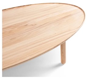 Natúr színű tölgyfa dohányzóasztal 80x150 cm Mu – Gazzda