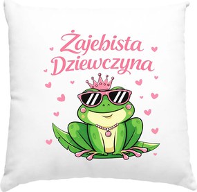 Békás Lány párna Ajándék Lányoknak Nőknek Fehér