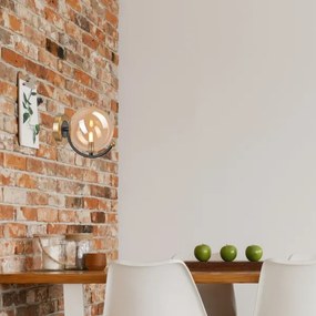 Fali lámpa GEORGIA 1xE14/5W/230V arany/füstös bézs