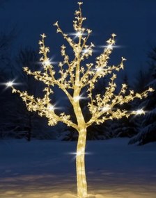 LED-es akril fa 150 cm meleg fehér flash hideg fehér